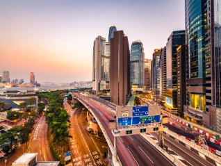 Hong Kong financial district