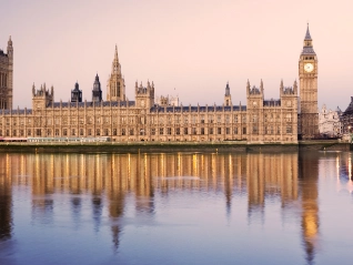 A shot of Westminster from across the  river Thames