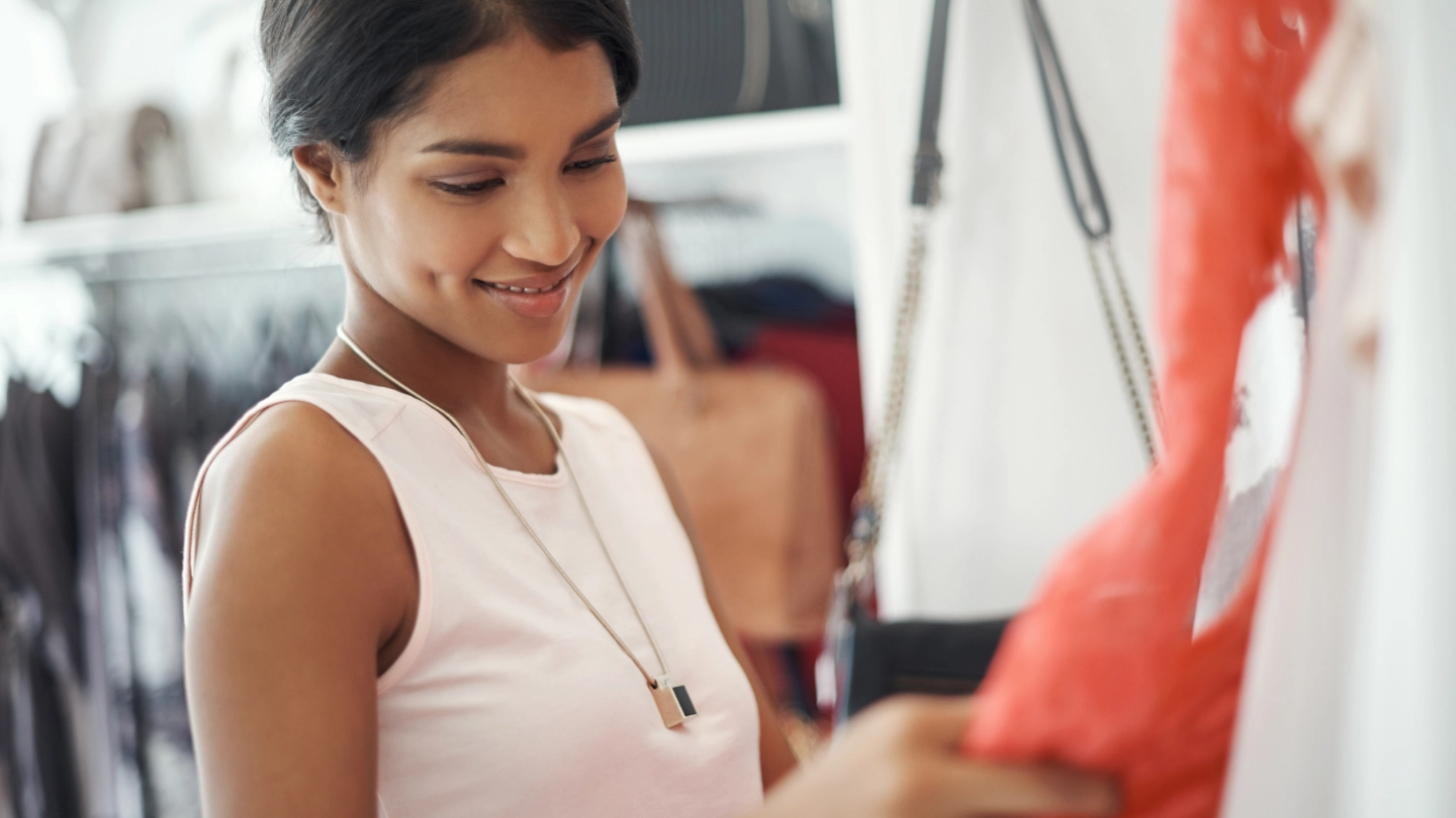 woman shopping for clothes