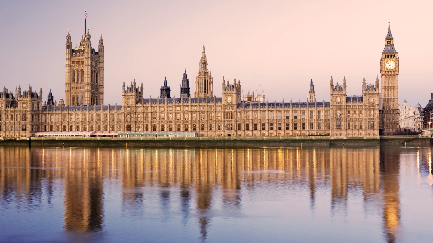 A shot of Westminster from across the  river Thames